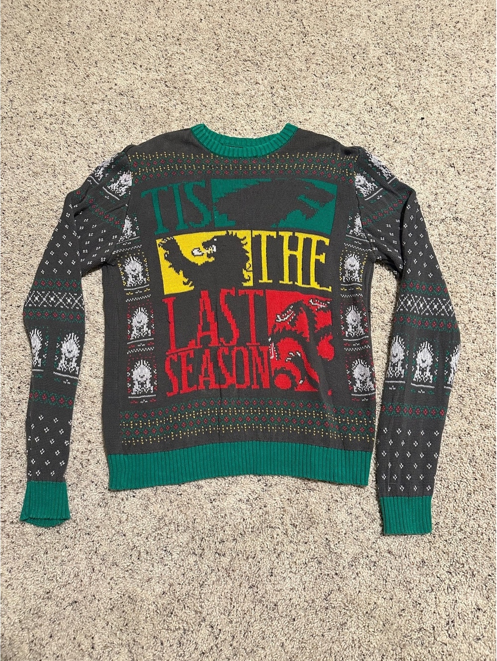Game of Thrones 'Tis the Last Season' Cotton Sweater Large